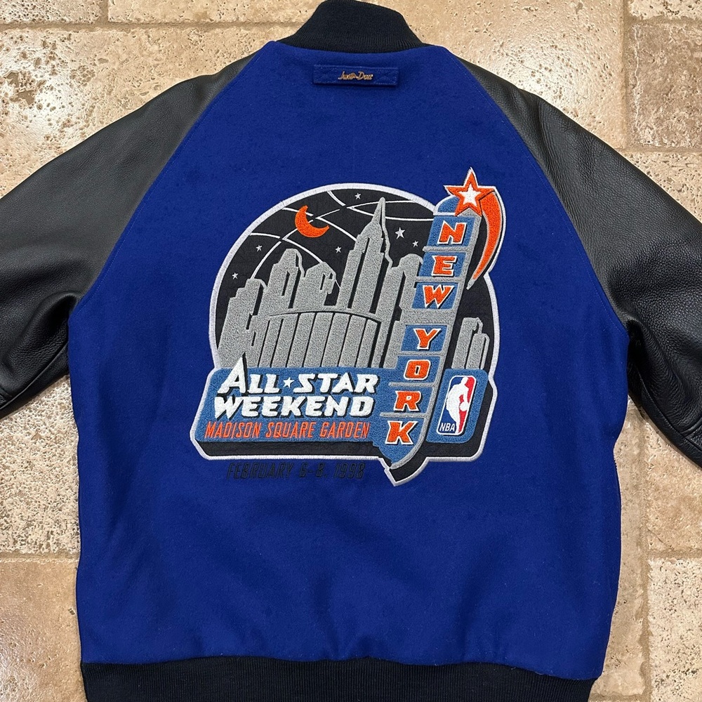 Just Don x Mitchell & Ness 1998 NBA All Star Blue / Black Varsity Jacket - Picture 8 of 16